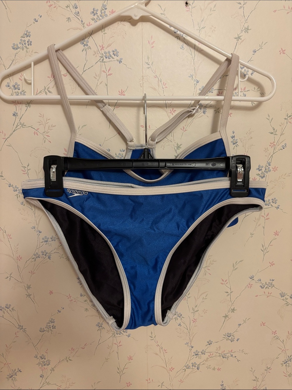 Speedo Royal Blue and White Trim Women's Bikini Set